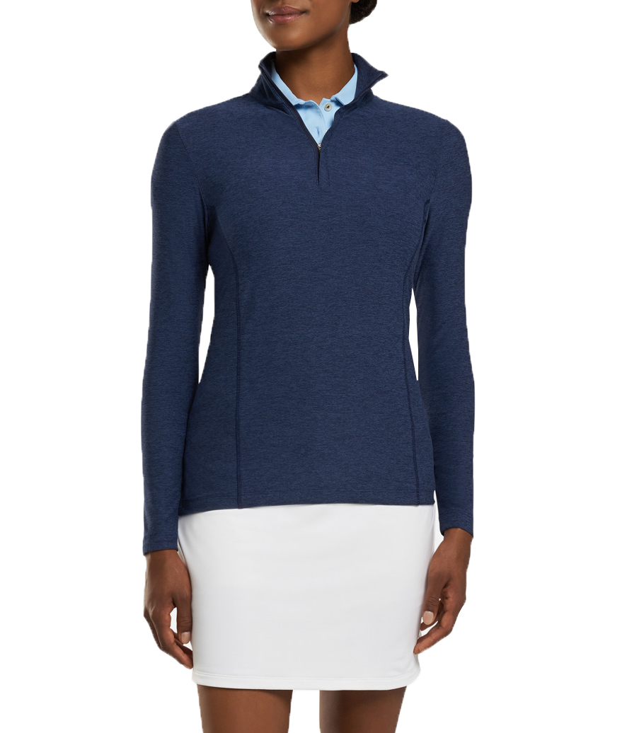 Peter Millar Perth Melange QuarterZip Women's Golf Pullovers